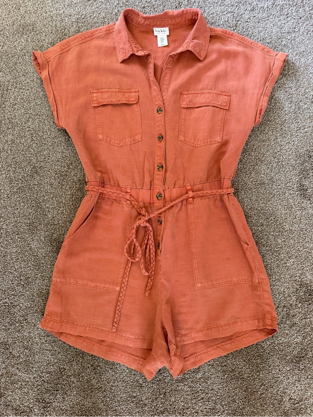 Nicole Miller Pumpkin Spice Romper - Picture 2 of 10